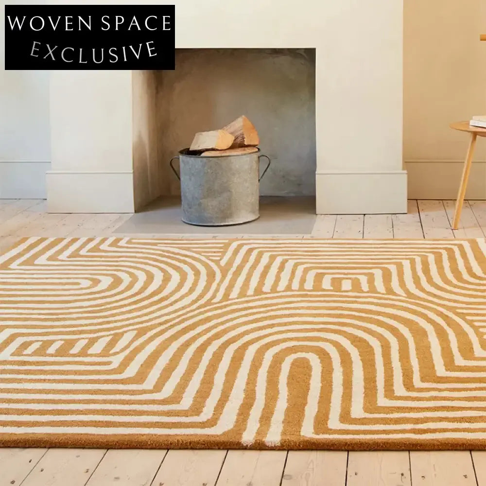 Modern American Style Artistic Handmade Polyester Geometric Living Room Area Rug