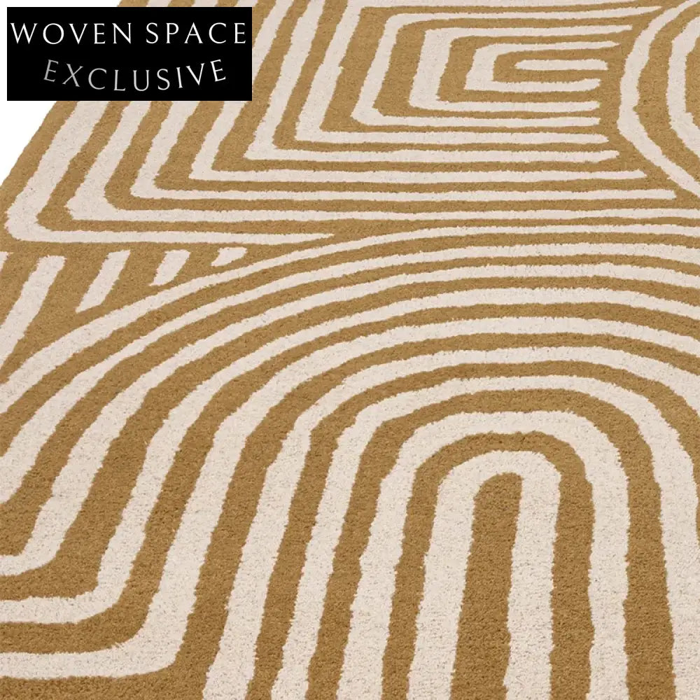 Modern American Style Artistic Handmade Polyester Geometric Living Room Area Rug