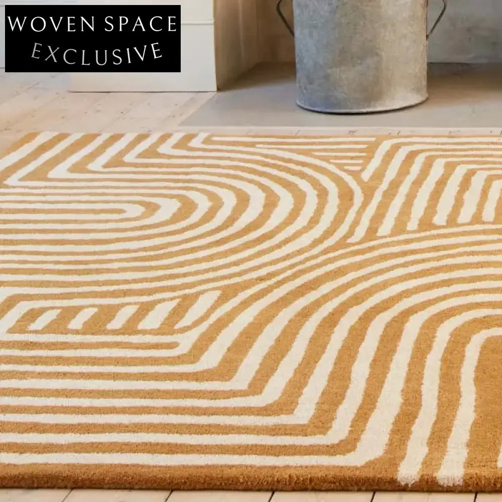 Modern American Style Artistic Handmade Polyester Geometric Living Room Area Rug