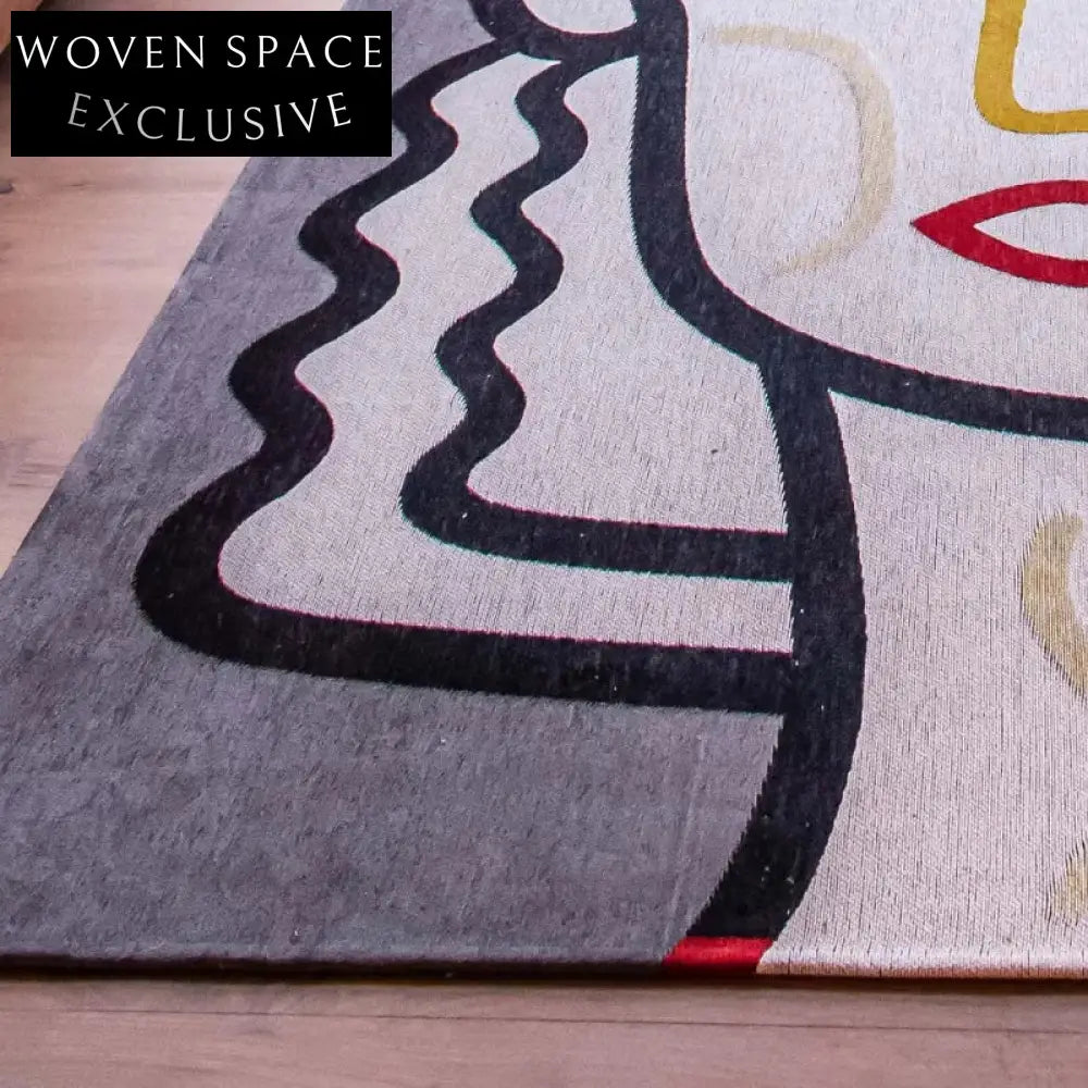 Modern American Style Artistic Polyester Area Rug for Custom Living Room Decor