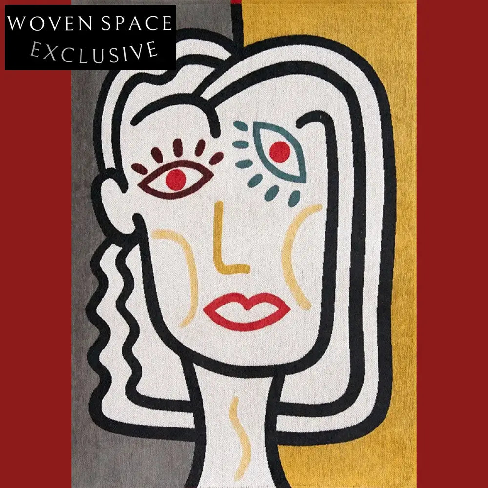 Modern American Style Artistic Polyester Area Rug for Custom Living Room Decor