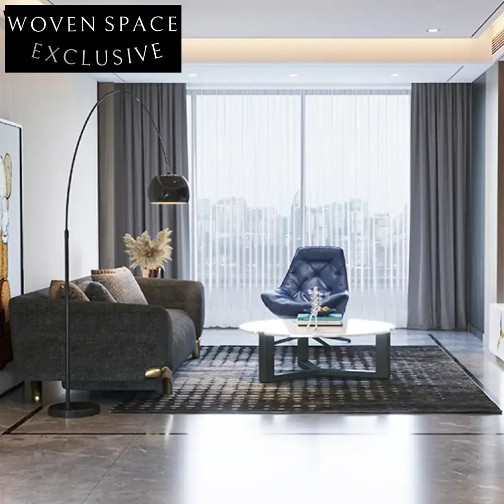 Modern American Style Three-Seater Fabric Sofa for Ultimate Living Room Comfort