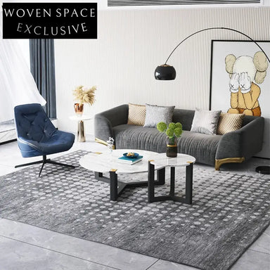 Modern American Style Three-Seater Fabric Sofa for Ultimate Living Room Comfort