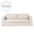 Modern American Tufted Linen Resort Style Sectional Sofa