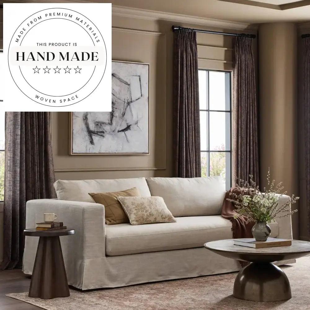 Modern American Tufted Linen Resort Style Sectional Sofa