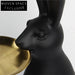 Modern Animal Floor Tray: Elegant Rabbit Resin Decorative Serving Accent