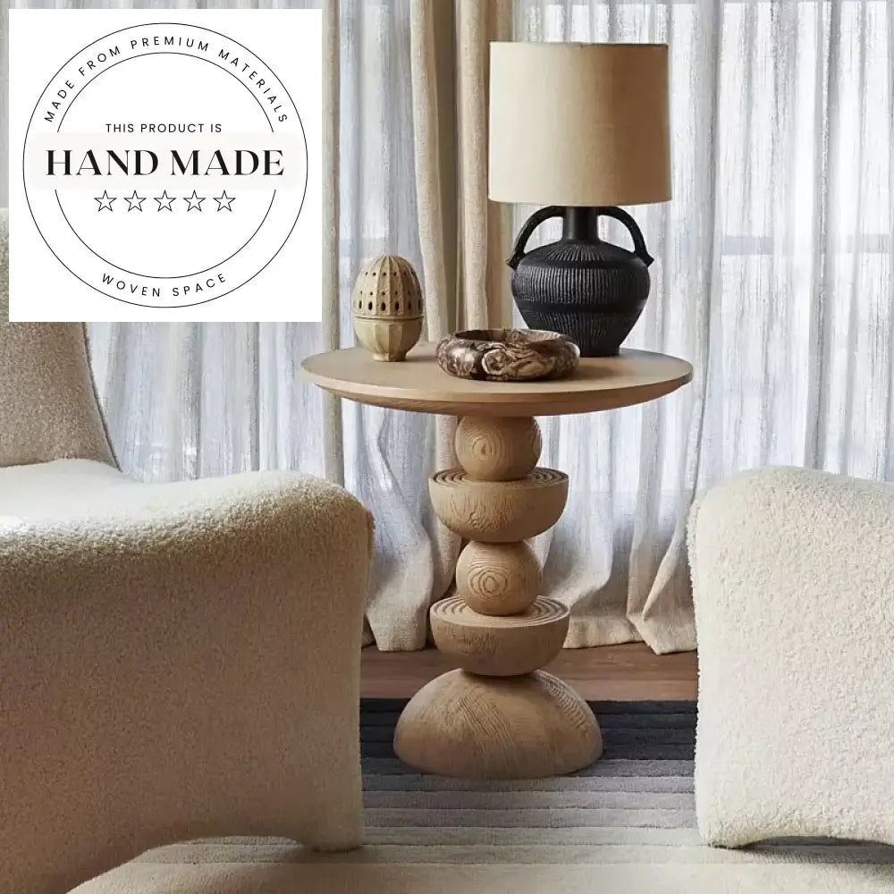 Modern Antique Solid Wood Balcony Lounge Decorative Side Table