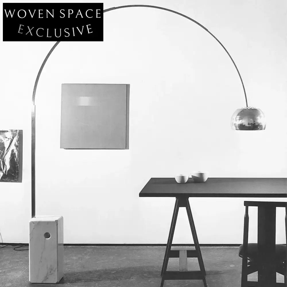 Modern Arc Floor Lamp with Elegant Marble Base, Metal Frame, Round Shade for Living Room