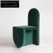Modern Arc Velvet Dining Chair: Upholstered Green Fabric, Elegant Restaurant Home Seating