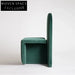 Modern Arc Velvet Dining Chair: Upholstered Green Fabric, Elegant Restaurant Home Seating