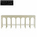 Modern Arch Console Table with Bookcase Storage for Elegant Hallway Entryways