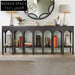 Modern Arch Console Table with Bookcase Storage for Elegant Hallway Entryways