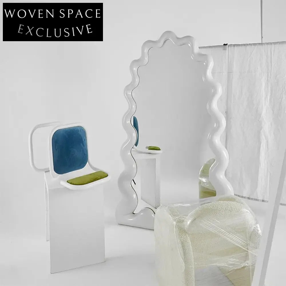 Modern Arch Full-Length Floor Mirror Solid Wood Frame Dressing Room Accent