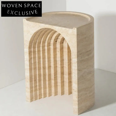 Modern Arch Shape Marble Coffee Table Luxury Home Bedside Nightstand