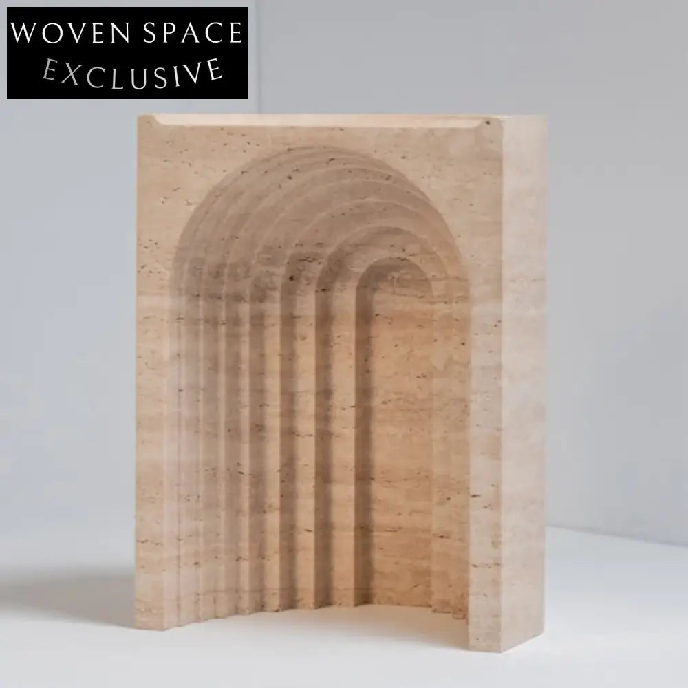 Modern Arch Shape Marble Coffee Table Luxury Home Bedside Nightstand