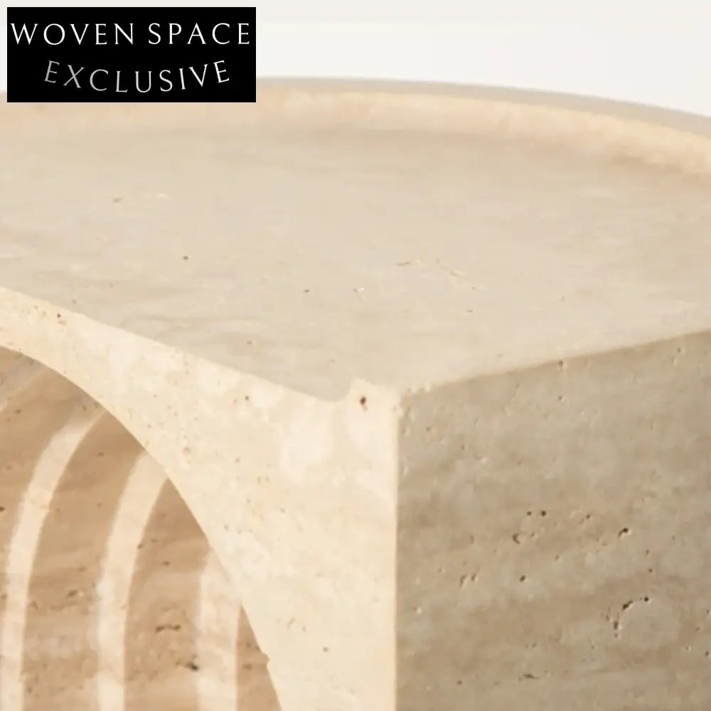 Modern Arch Shape Marble Coffee Table Luxury Home Bedside Nightstand