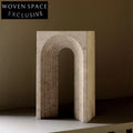 Modern Arch Shape Marble Coffee Table Luxury Home Bedside Nightstand