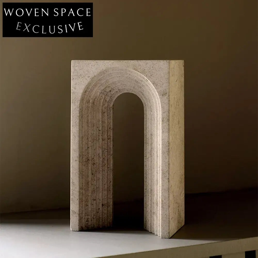 Modern Arch Shape Marble Coffee Table Luxury Home Bedside Nightstand