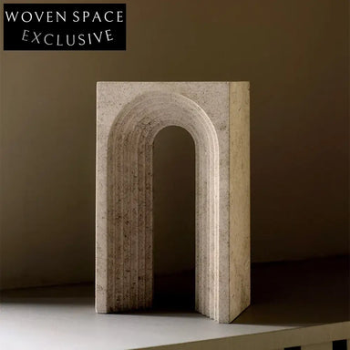 Modern Arch Shape Marble Coffee Table Luxury Home Bedside Nightstand