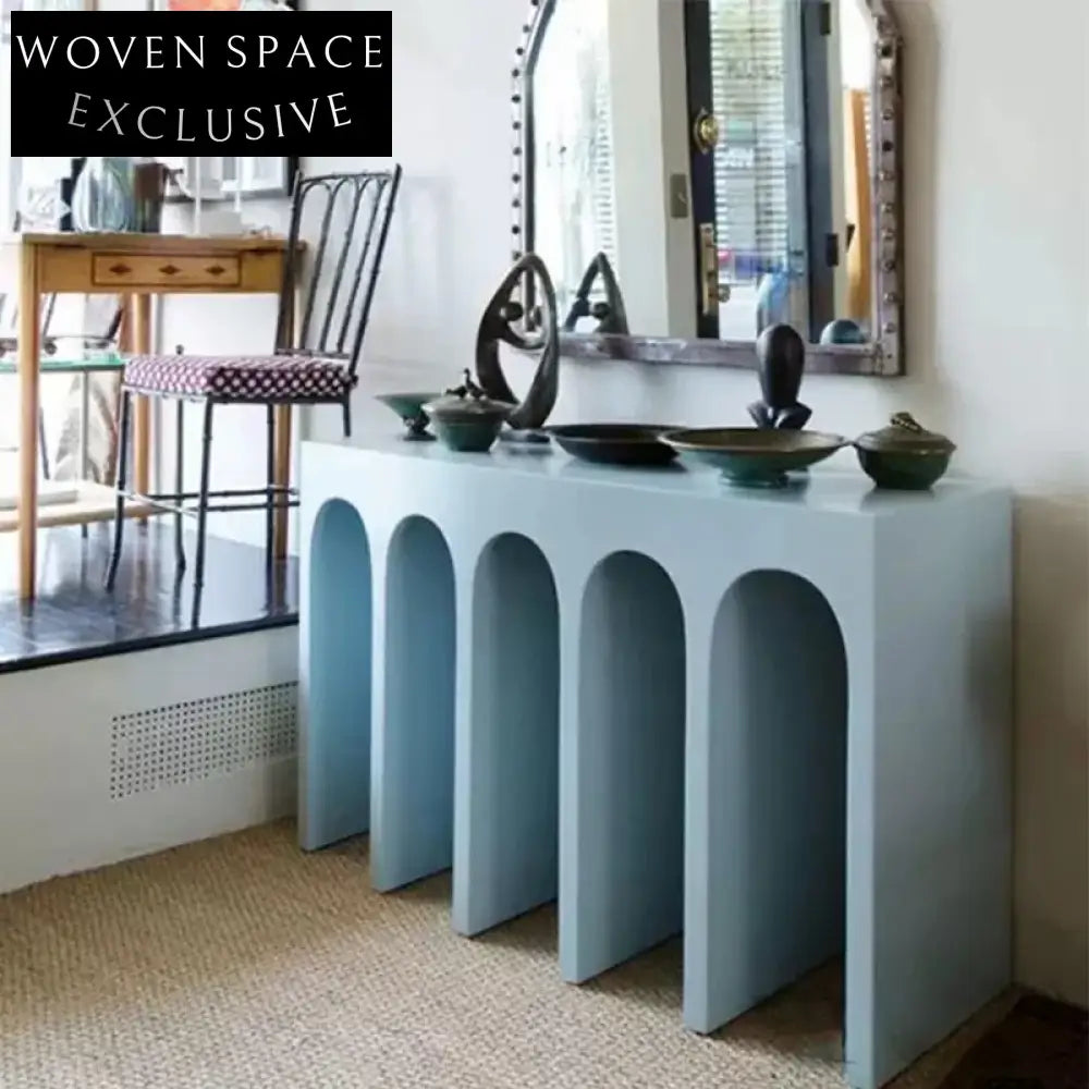 Modern Arched Wood Console Table with Unique Design for Elegant Home Decor