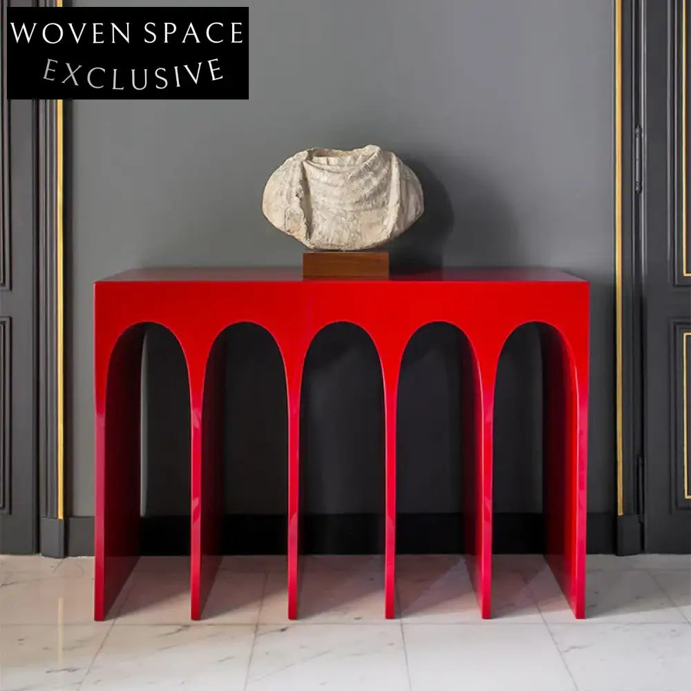 Modern Arched Wood Console Table with Unique Design for Elegant Home Decor