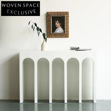 Modern Arched Wood Console Table with Unique Design for Elegant Home Decor