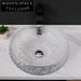 Modern Artistic Crystal Glass Bathroom Vessel Sink for Vanity