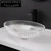 Modern Artistic Crystal Glass Bathroom Vessel Sink for Vanity