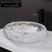 Modern Artistic Crystal Glass Bathroom Vessel Sink for Vanity