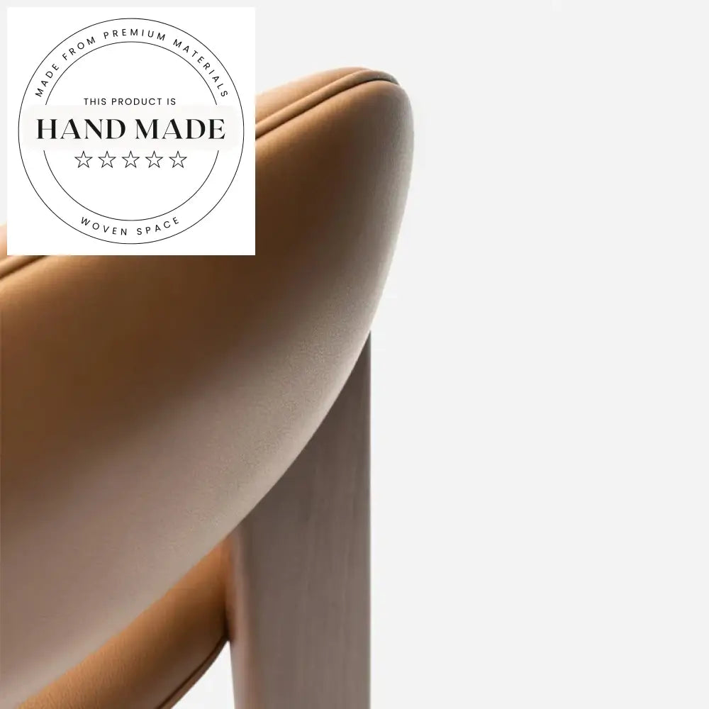 Modern Ash Solid Wood and Leather Padded Dining Chair