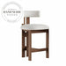 Modern Ash Wood Bar Stool with Custom Fabric for Kitchen & Dining Counter