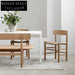 Modern Ash Wood Frame Dining Chair with Upholstered Rope Seat