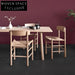Modern Ash Wood Frame Dining Chair with Upholstered Rope Seat