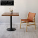 Modern Ash Wood Frame Saddle Leather Dining Chair with Customizable Colors