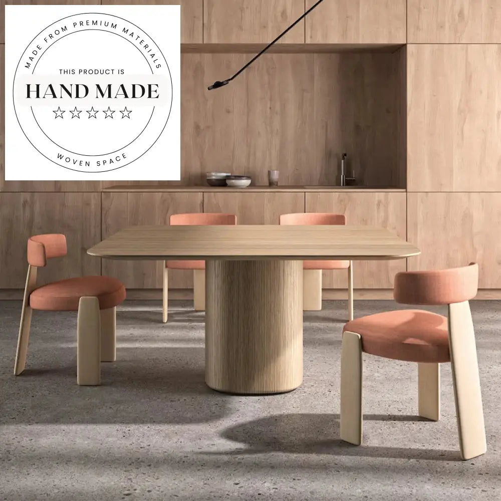 Modern Ash Wood Upholstered Nordic Back Dining Chair