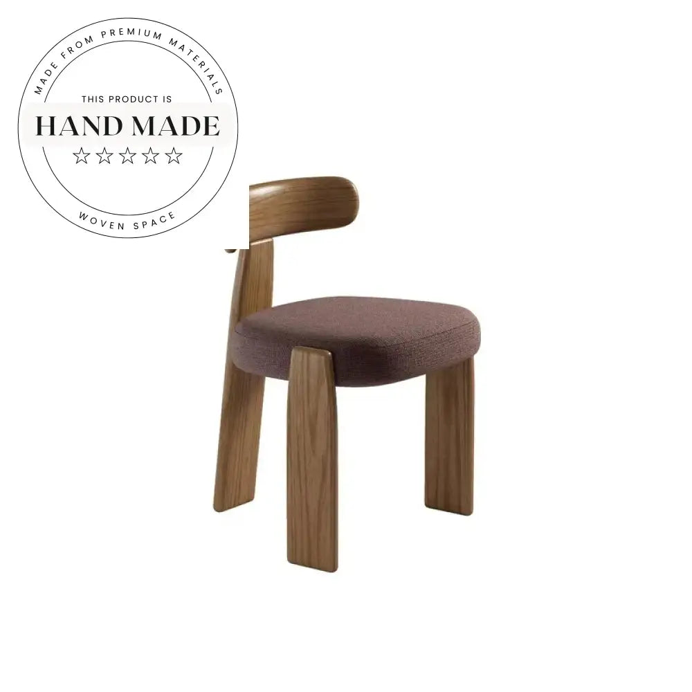 Modern Ash Wood Upholstered Nordic Back Dining Chair