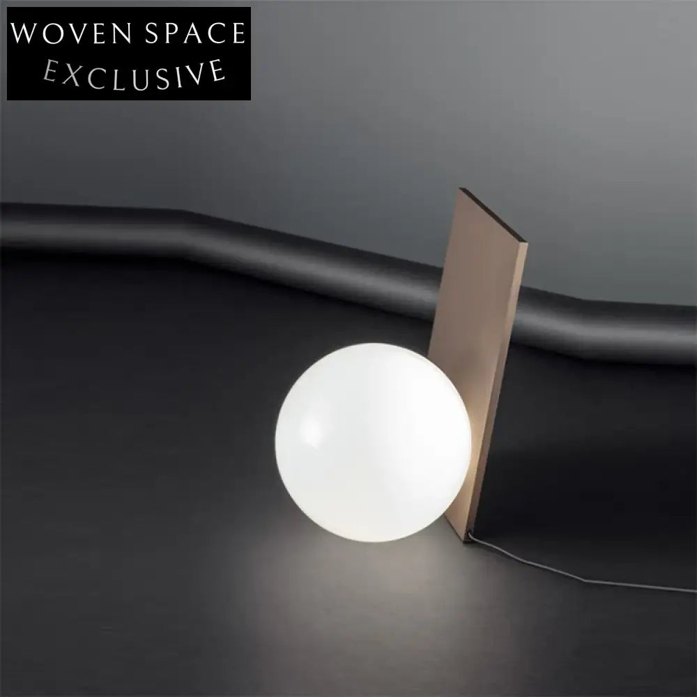 Modern Ball LED Desk Lamp, Black Metal Frame, White Glass Shade
