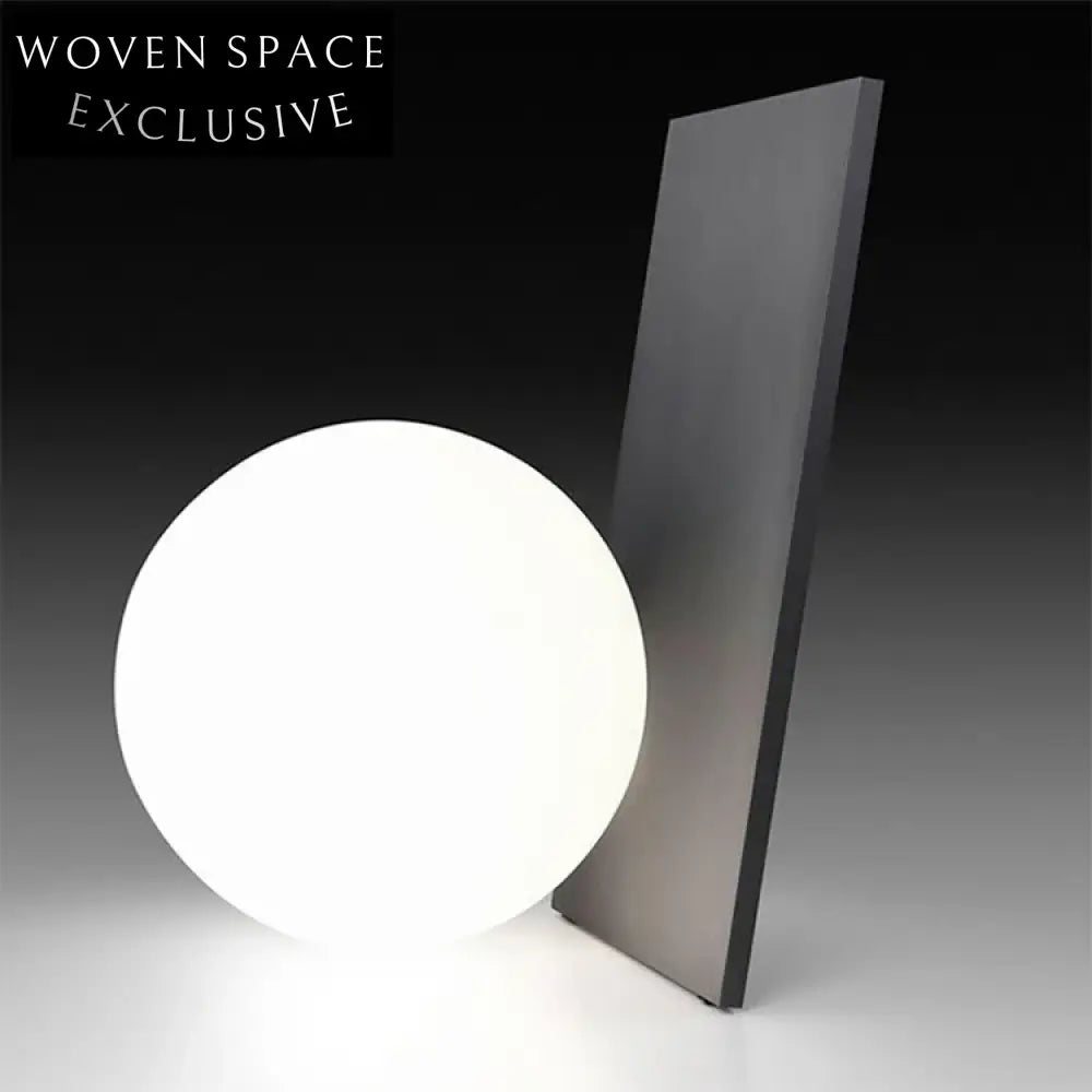 Modern Ball LED Desk Lamp, Black Metal Frame, White Glass Shade
