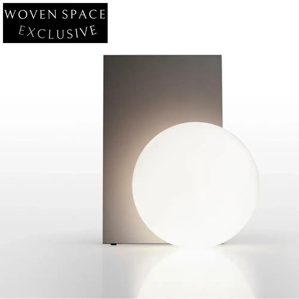 Modern Ball LED Desk Lamp, Black Metal Frame, White Glass Shade