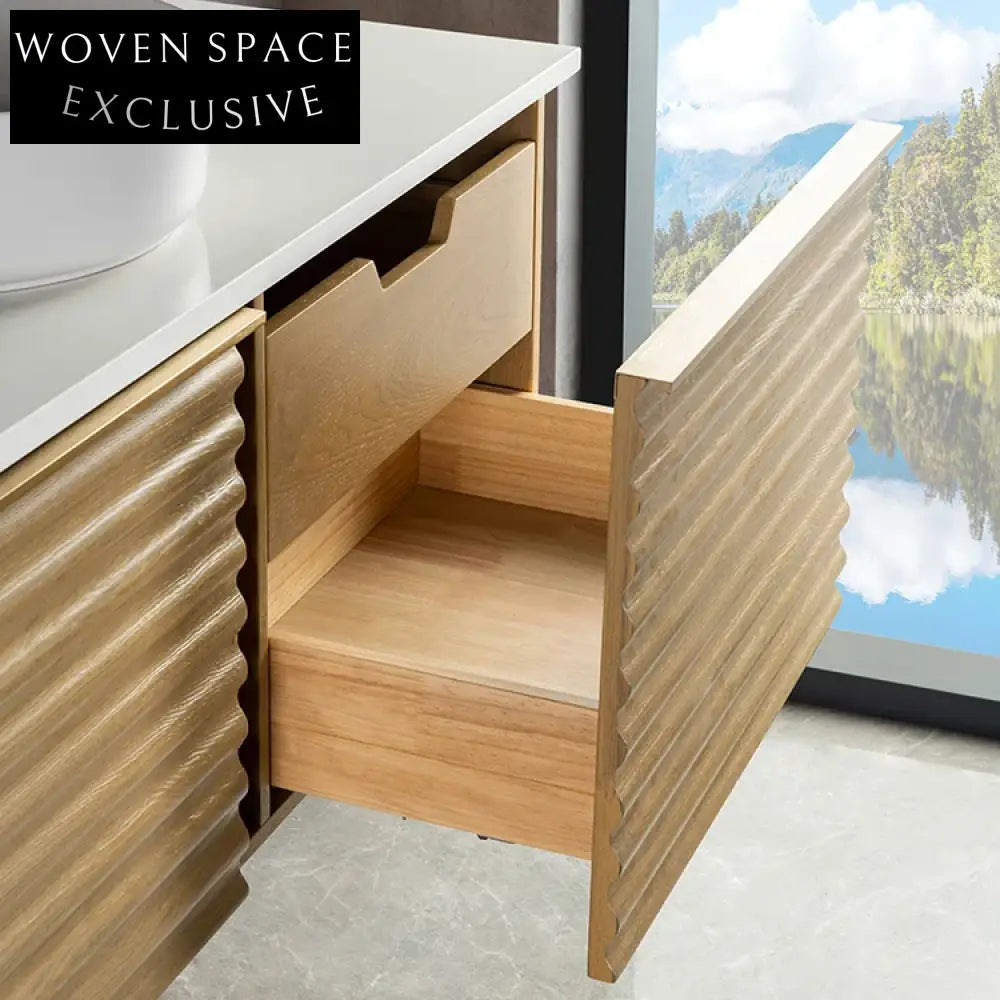 Modern Bathroom Vanity Cabinet Set with Storage & Durable Wood Construction