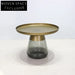 Modern Bell Glass Gold Stainless Steel Living Room Center Coffee Table Set