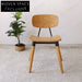 Modern Bentwood Plywood Cafe Dining Chair with Sturdy Metal Frame