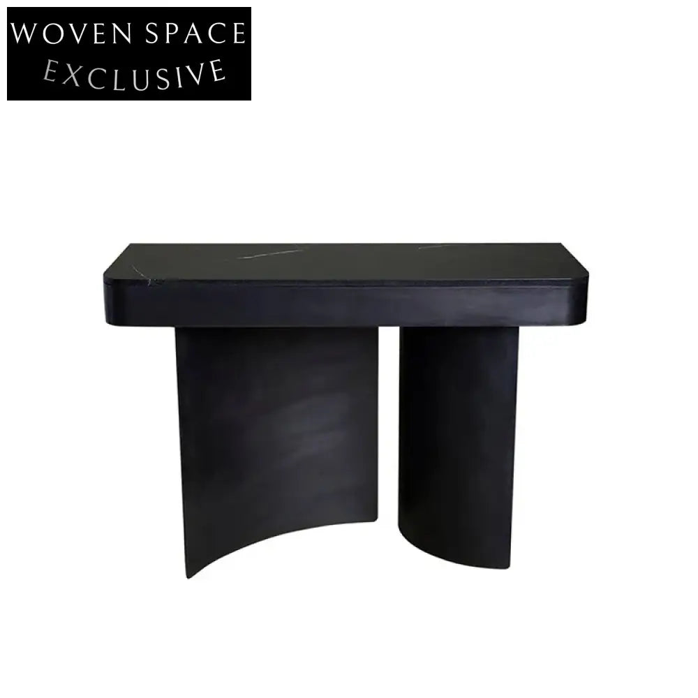 Modern Black Marble Top Gold Console Table for Entryway Living Room