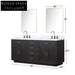 Modern Black Melamine 72-Inch Floor Mounted Rectangle Bathroom Vanity Combo