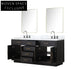 Modern Black Melamine 72-Inch Floor Mounted Rectangle Bathroom Vanity Combo