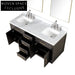 Modern Black Melamine 72-Inch Floor Mounted Rectangle Bathroom Vanity Combo