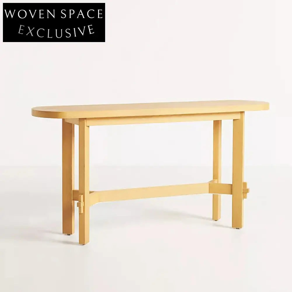 Modern Black Oak Console Table with Tapered Legs for Chic Entryway Living Room