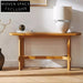 Modern Black Oak Console Table with Tapered Legs for Chic Entryway Living Room