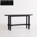 Modern Black Oak Console Table with Tapered Legs for Chic Entryway Living Room