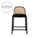 Modern Black Rattan Bar Stool, Wooden Dining Counter & Outdoor Garden Chair